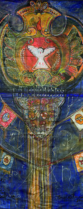 Santos de Junho Autor: PÃ©ricles Rocha Ano: 2005  TÃ©cnica: Ã“leo sobre lona  DimensÃµes: 320cm x 155cm