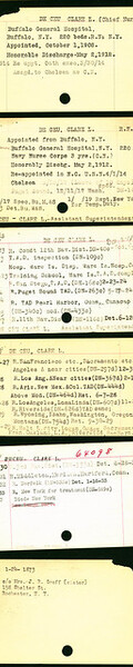 Clare L. De Ceu's Nurse Corps Index Cards
