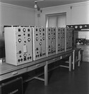 P-12-50 air surveillance transmitters in Yleisradio's workshop's laboratory, ca. 1940.