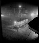 Night fog, Chatswood  tram, July 1950, from Series 02: Sydney people & streets, 1948-1950, photographed by Brian Bird