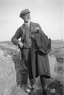 Professor Friedrich GÃ¼ndel at excavation of Nida-Heddernheim, Frankfurt am Main, Germany