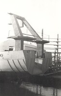 'Navena' stern trawler at Grovehill shipyard 1970s (archive ref DDX1525-1-3)