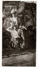 Friends on Rocks Below Northbrook - 1930s