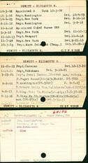 Elizabeth M. Hewitt's Nurse Corps Index Card