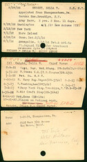 Della Knight's Nurse Corps Index Cards