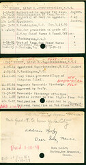Lena Higbee's Nurse Corps Index Cards