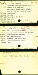 Sara Cox's Nurse Corps Index Cards