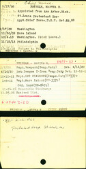 Martha Pringle's Nurse Corps Index Cards