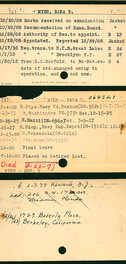 Sara Myer's Nurse Corps Index Cards