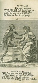 Death dances with a moneylender