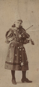 Portrait of girl with violin, date unknown
