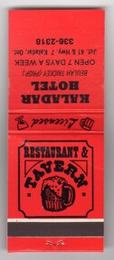 Kaladar Hotel Book of Matches - Unknown date