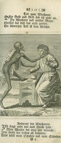 Death dances with a moneylender