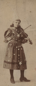 Portrait of girl with violin, date unknown