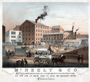 McNeely & Co. manufacturers of morocco, buckskin & chamois, white leather, bark tanned, sheep, calf & deer skins, parchment, vellum &c. 64 N[or]th 4th. St. below Arch St. near the Merchants Hotel, Philadelphia. Manufactory 4th & Franklin Aven[ue], [ca. 18
