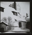 Akseli Gallen-Kallelas atelier TarvaspÃ¤Ã¤ with its tower; entrance at right