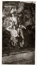 Friends on Rocks Below Northbrook - 1930s