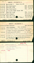 Elizabeth M. Hewitt's Nurse Corps Index Card