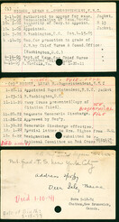 Lena Higbee's Nurse Corps Index Cards
