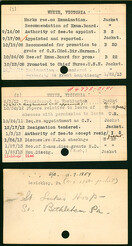 Victoria White's Nurse Corps Index Cards