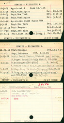 Elizabeth M. Hewitt's Nurse Corps Index Card