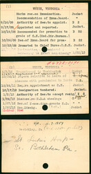 Victoria White's Nurse Corps Index Cards