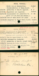 Victoria White's Nurse Corps Index Cards