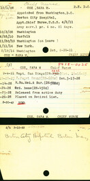 Sara Cox's Nurse Corps Index Cards