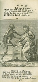 Death dances with a moneylender
