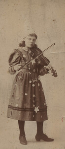 Portrait of girl with violin, date unknown