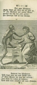 Death dances with a moneylender