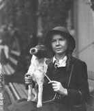 A schoolgirl exhibitor with her dog, c. 1930, by Sam Hood