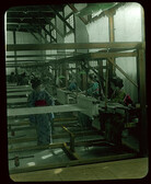 Hand-weaving in factory.