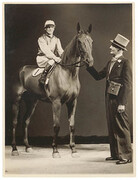 Filming on set of the film 'Thoroughbred', 1935-1936, Sam Hood