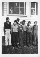 Boys at the Sawyer Stoll Lumber Mill School c1954