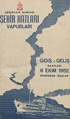 Ferries Timetable, 1952 Ä°stanbul