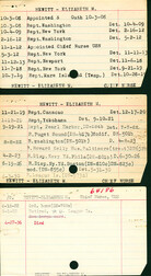 Elizabeth M. Hewitt's Nurse Corps Index Card