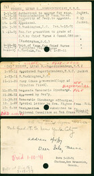 Lena Higbee's Nurse Corps Index Cards
