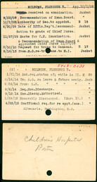 Florence T. Milburn's Nurse Corps Index Cards