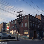 Buildings in the Central Redevelopment Area, just prior to demolition