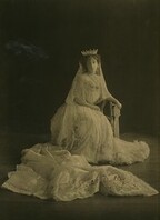 Portrait of the Governor's wife, Rachel, Lady Dudley, in court dress, 1911, autographed and presented to the NSW Bush Nursing Association / photographer unknown, London
