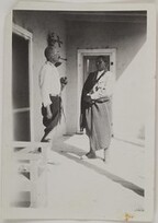 Akseli Gallen-Kallela and Tony Luhan on the Gallen-KallelasÂ´ porch in Taos, New Mexico, 1924.