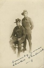 Photographic postcard of Charles Kerr and Charles Booth, both of the Australian Flying Corps