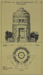 Gustaf NystrÃ¶m: Building for a well at Kirjola estate