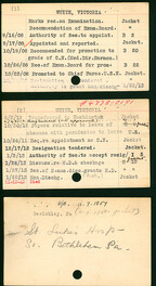 Victoria White's Nurse Corps Index Cards
