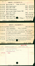 Elizabeth M. Hewitt's Nurse Corps Index Card