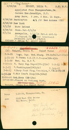 Della Knight's Nurse Corps Index Cards