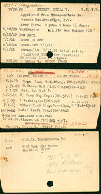 Della Knight's Nurse Corps Index Cards