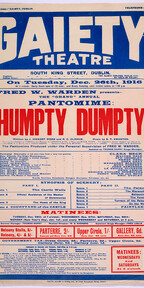 Pastomime - Humpty Dumpty (a lad who rises from a very low position)