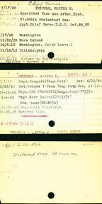 Martha Pringle's Nurse Corps Index Cards
